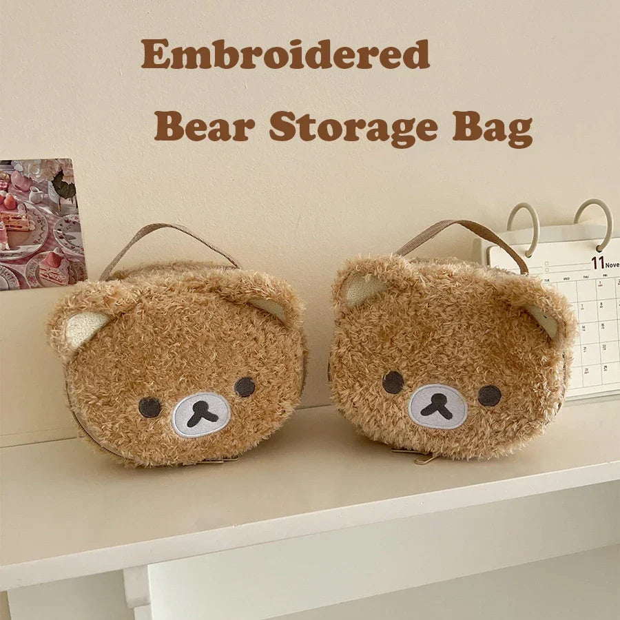 Lazy Bear Plush Makeup Bag
