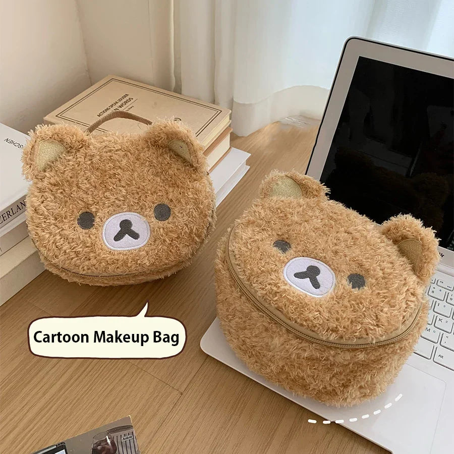 Lazy Bear Plush Makeup Bag