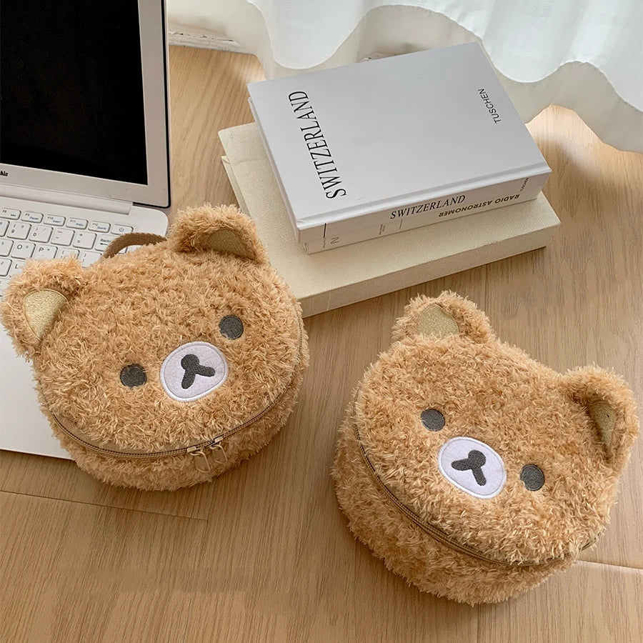Lazy Bear Plush Cosmetic Pouch