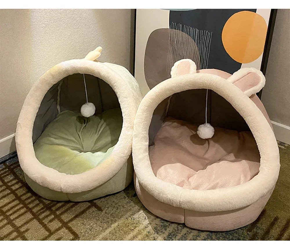 Cozy Foldable Cat Cave Bed