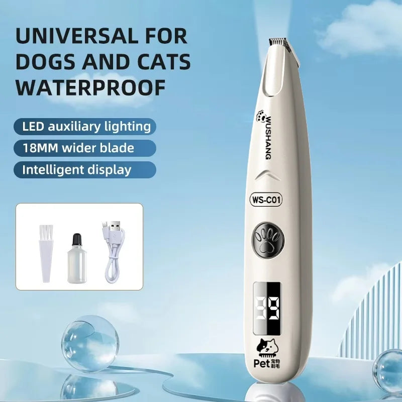 Waterproof LED Pet Grooming Trimmer