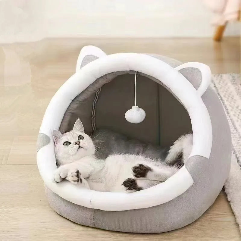 Cozy Foldable Cat Cave Bed