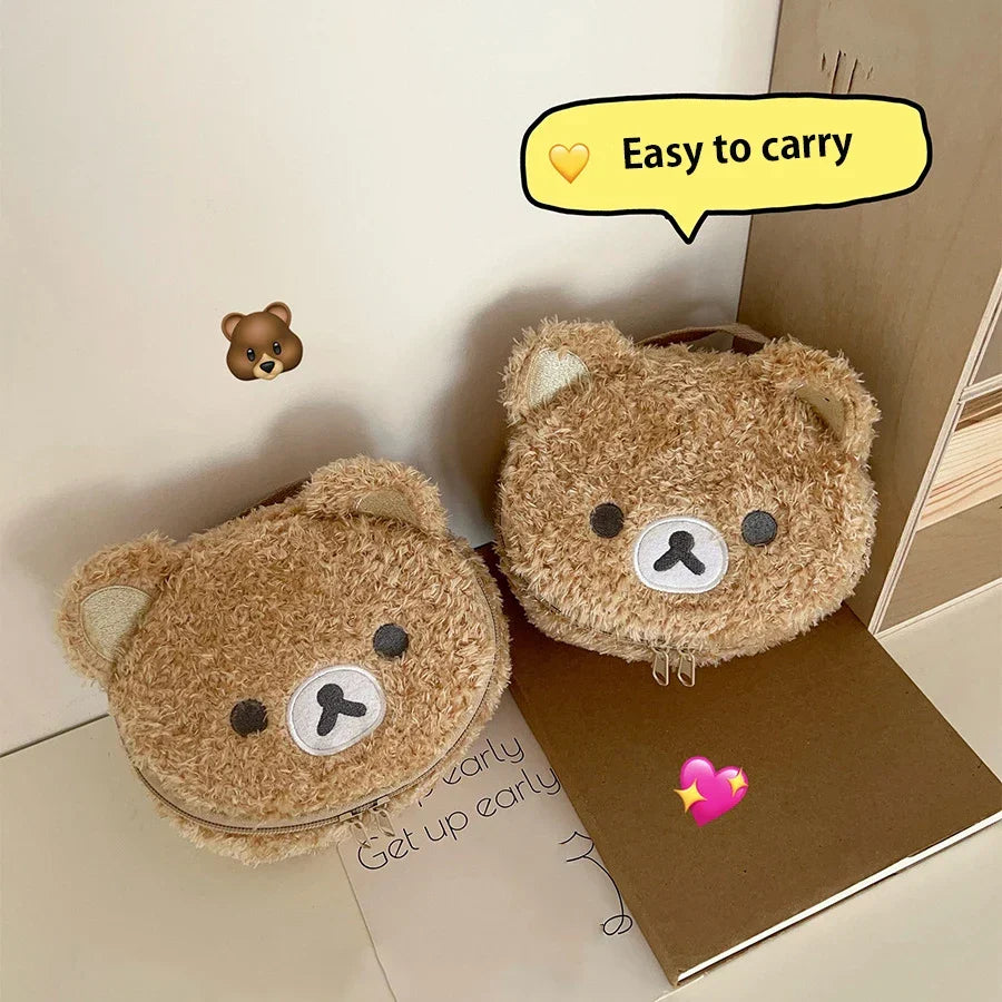 Lazy Bear Plush Makeup Bag