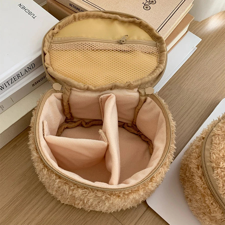 Lazy Bear Plush Makeup Bag