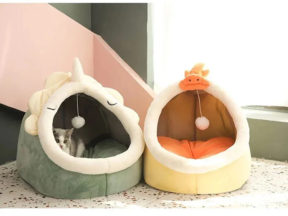 Cozy Foldable Cat Cave Bed
