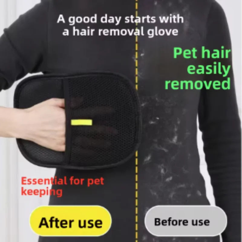 Reusable Pet Hair Removal Gloves Double Sided Beauty Gloves for Sofa Carpet Home Pet Fur Hair Removal Tool Pet Supplies