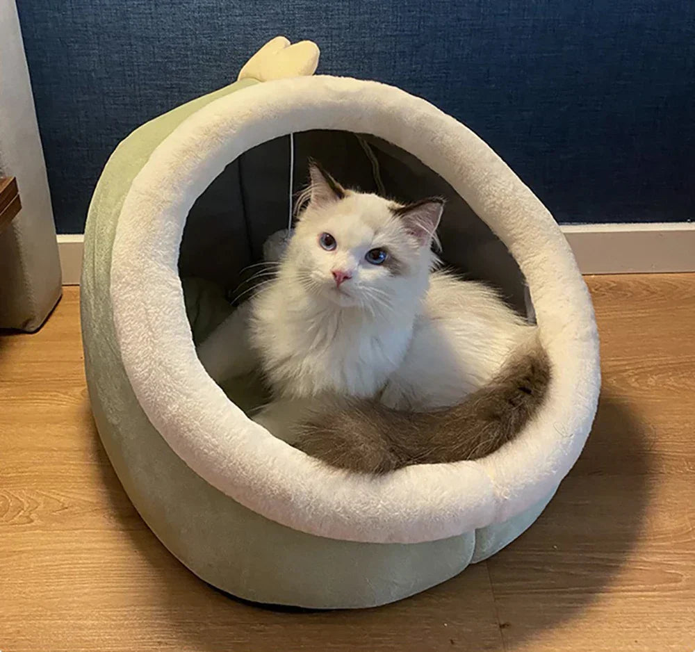 Cozy Foldable Cat Cave Bed
