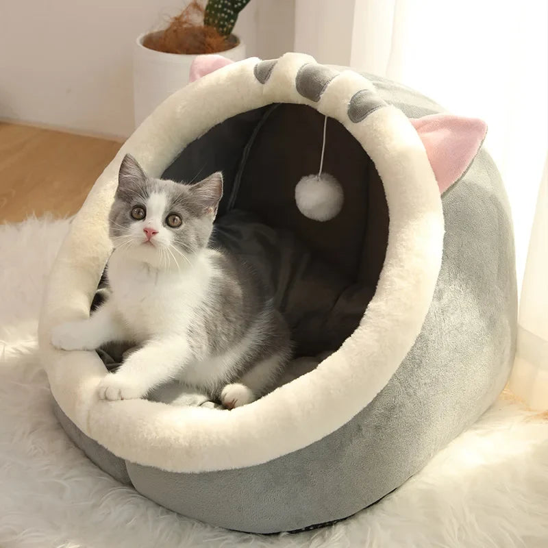 Cozy Foldable Cat Cave Bed
